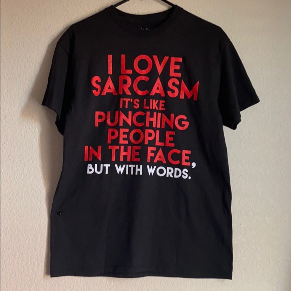 Black sarcastic t-shirt